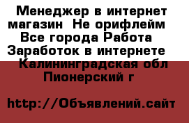 Менеджер в интернет-магазин. Не орифлейм - Все города Работа » Заработок в интернете   . Калининградская обл.,Пионерский г.